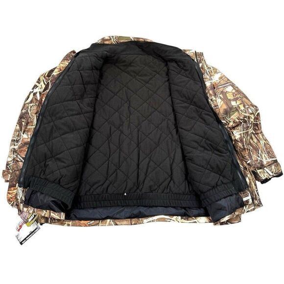 Realtree Camo Mens Hunting Jacket Insulated Waterfowl Parka 3XL Missing Hood - Picture 12 of 14